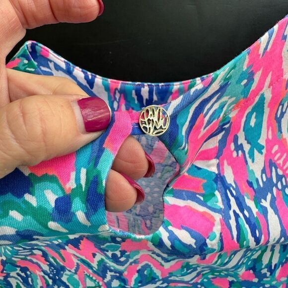 Lilly Pulitzer Size Small 3/4 Sleeve Bay Dress Tiki Pink in Shake It Up Print - Picture 8 of 16